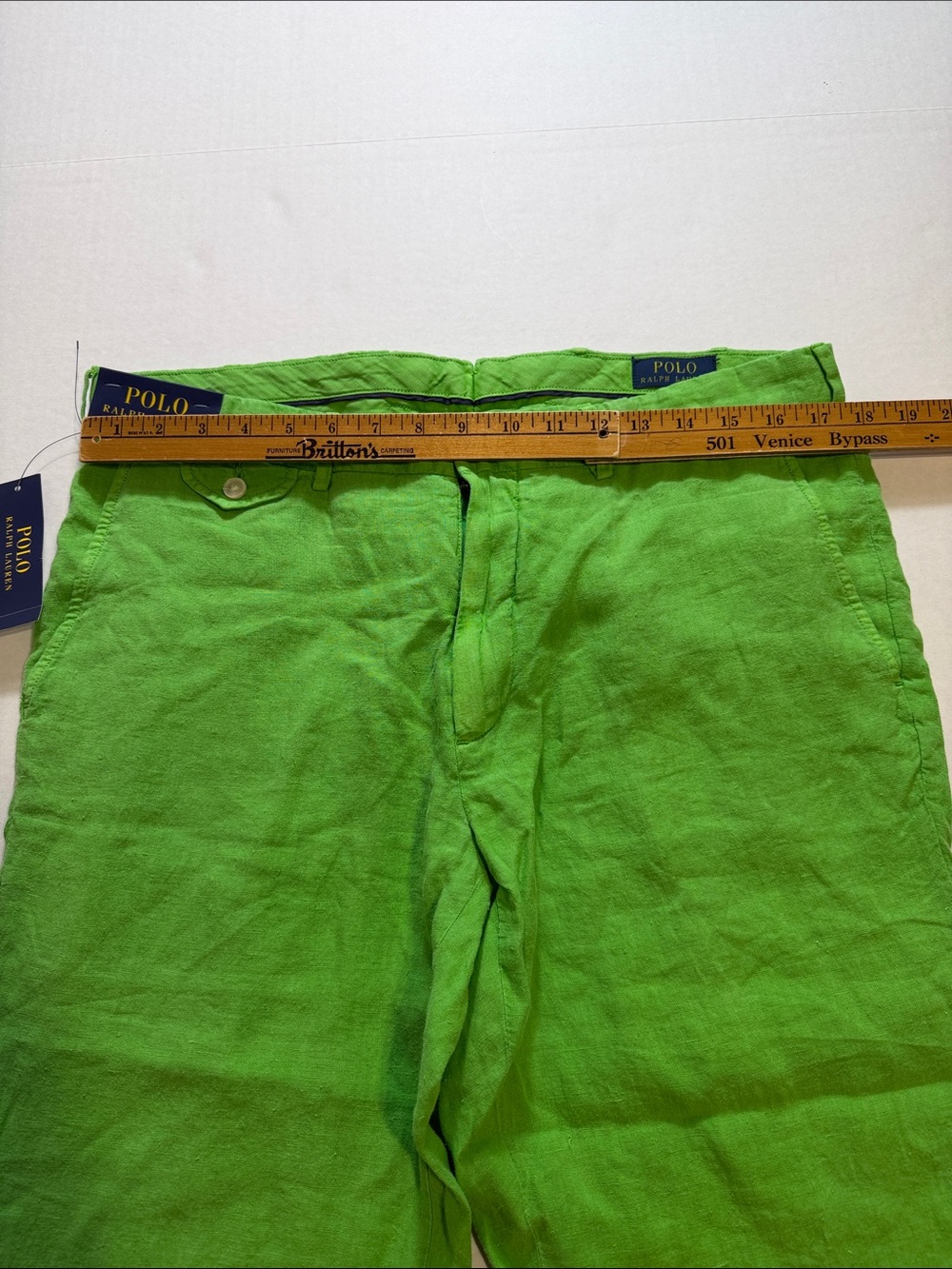 Polo RALPH LAUREN Men's Straight Fit Flat Front Linen Pants - Picture 6 of 10